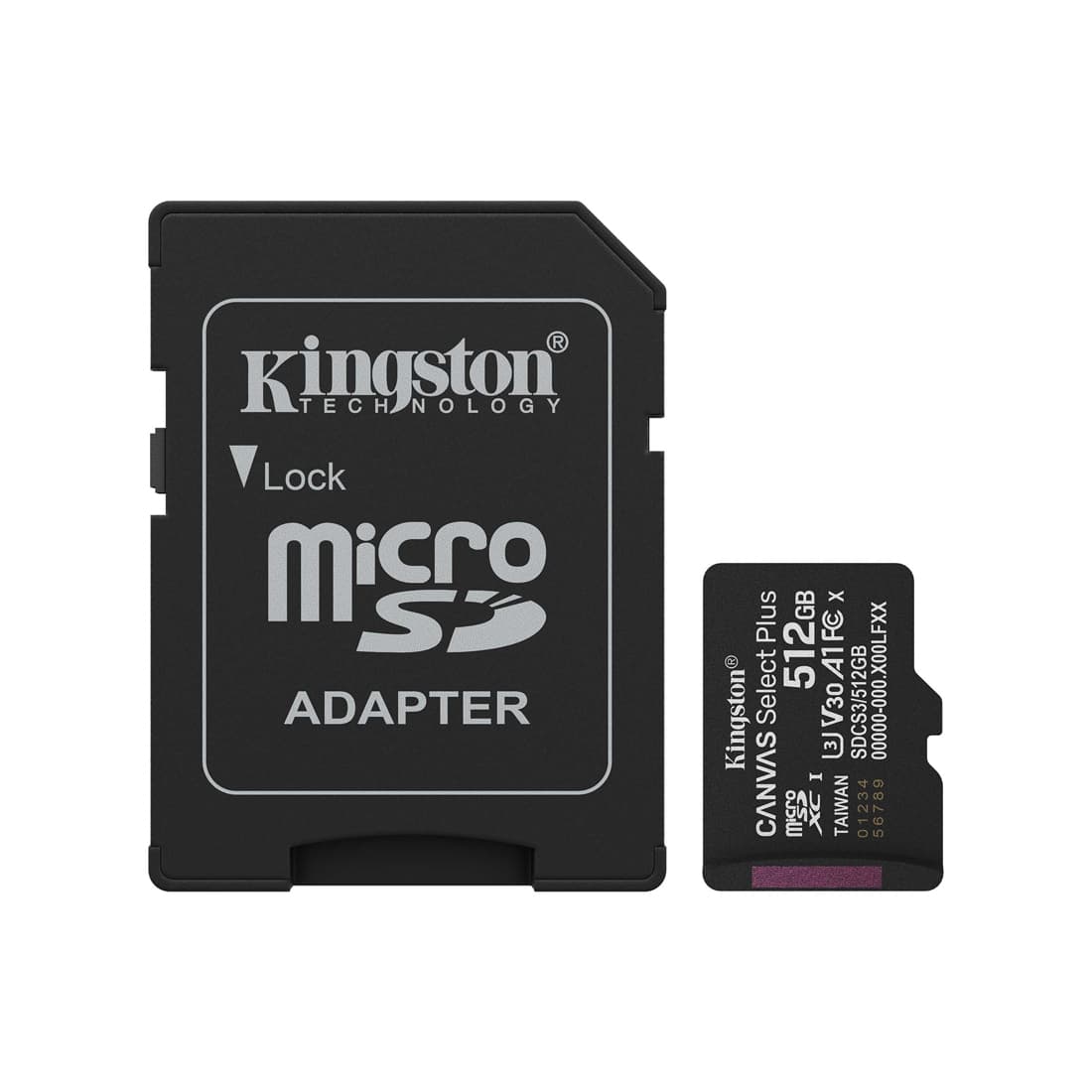 Карта памяти Kingston SDCS3/512GB Canvas Select Plus A1 U3 V30 512GB