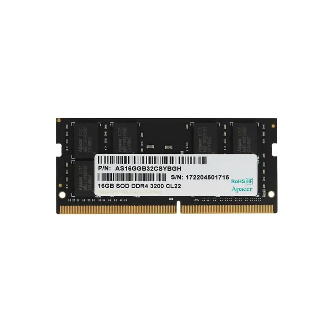 Модуль памяти для ноутбука Apacer ES.16G21.GSH 16GB 3200MHz